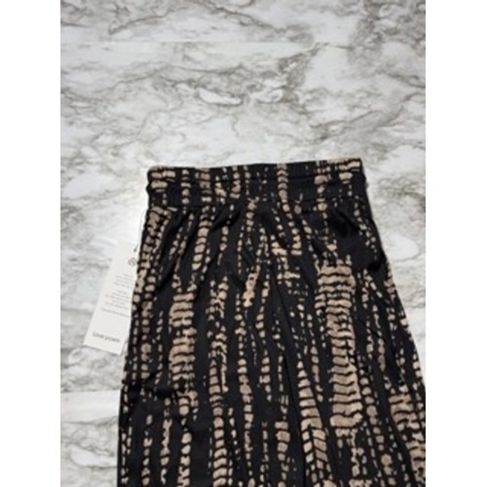 Love Poem Wide Leg Lounge Pants - Black and Beige Tie Dye Print - Casual - Picture 5 of 6